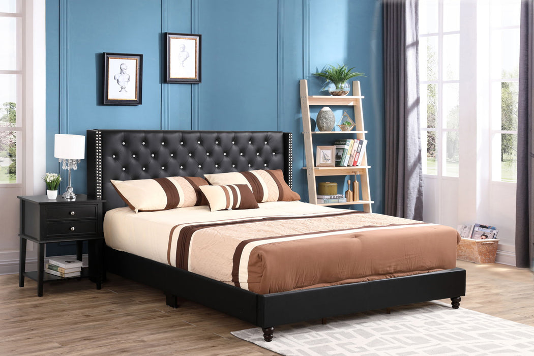 Julie - G1919-KB-UP King Upholstered Bed - Black