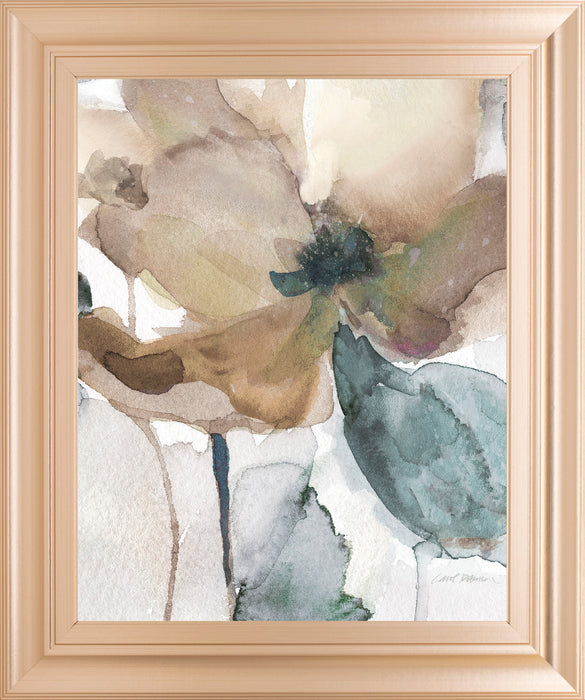 Watercolor Poppy I By Carol Robinson - Framed Print Wall Art - Beige