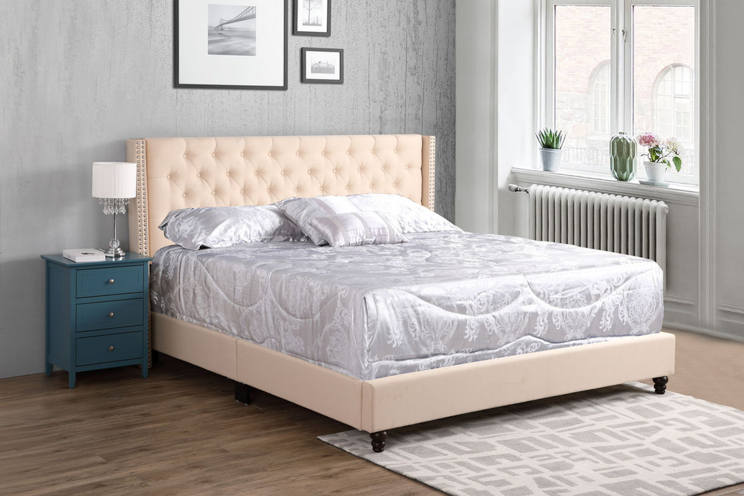 Julie - G1903-KB-UP King Upholstered Bed - Beige