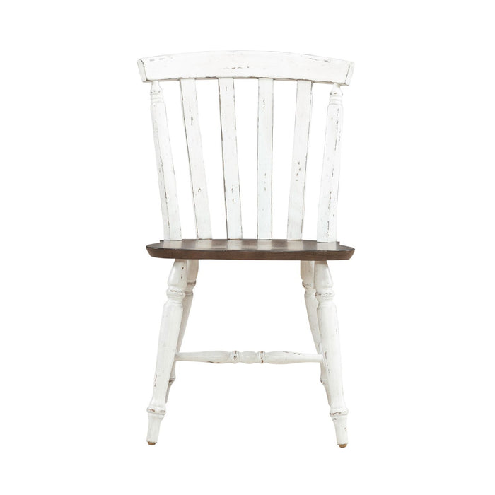Al Fresco - Slat Back Side Chair - Graphite & Whitestone