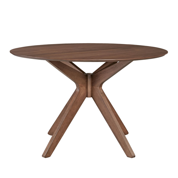 Space Savers - 5 Piece Pedestal Table Set - Walnut
