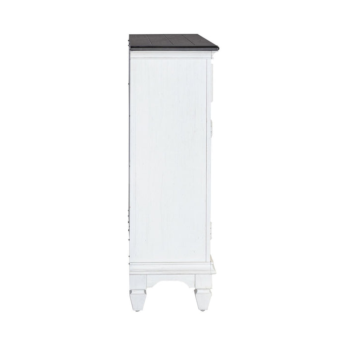 Allyson Park - Accent Hall Console - Wirebrushed White / Charcoal