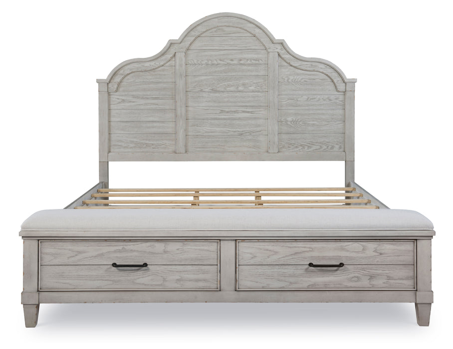Belhaven - Arched Panel Bed With Storage Footboard