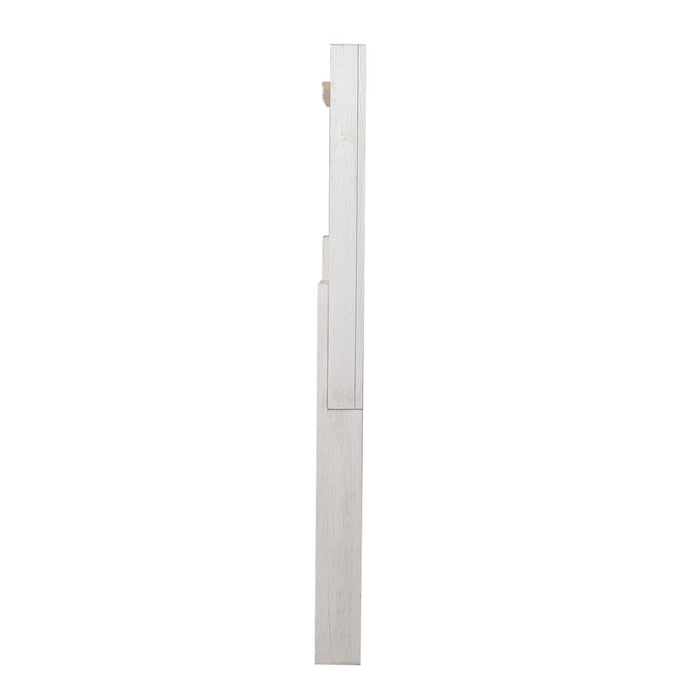 Mirage - King Travertine Panel Headboard - Wirebrushed White