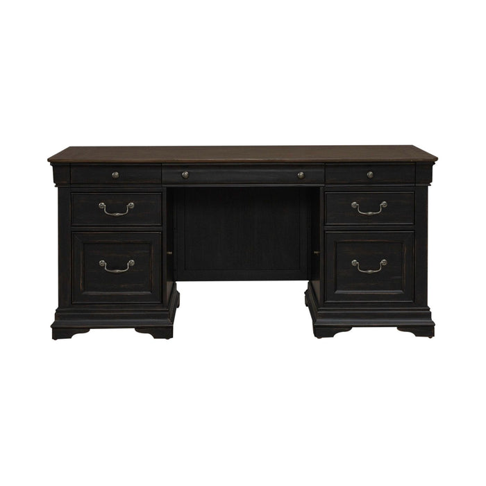 Meritage - Jr Executive Desk - Aged Charcoal