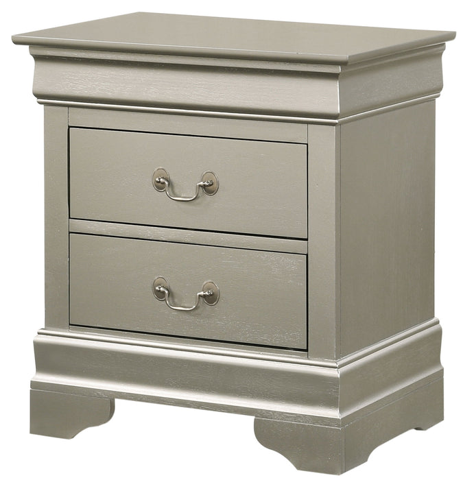 Louis Phillipe - G3103-N Nightstand - Silver Champagne