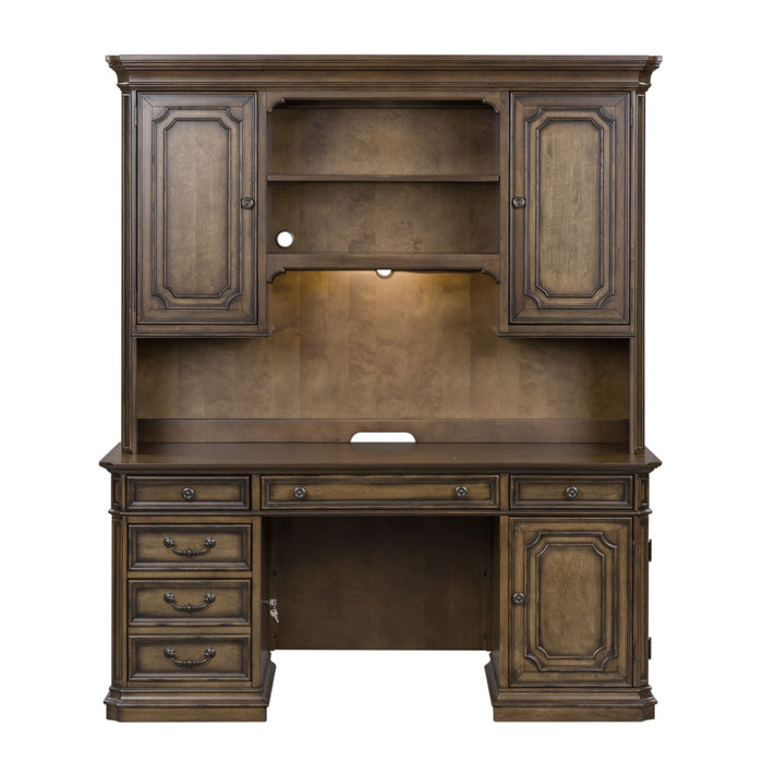 Amelia - Jr Executive Credenza Set - Antique Toffee