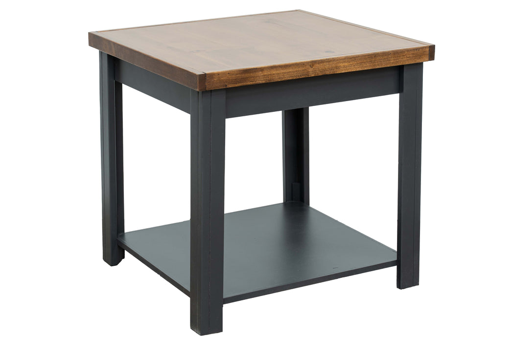 Bridgevine Home - Essex 24" Side Table - Black and Whiskey Finish