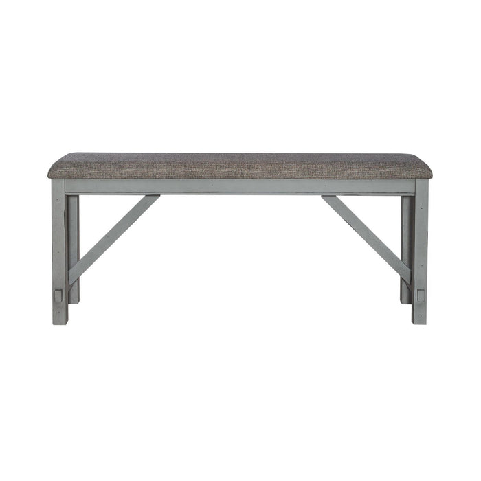 Newport - Counter Height Dining Bench - Smokey Gray / Carbon Gray