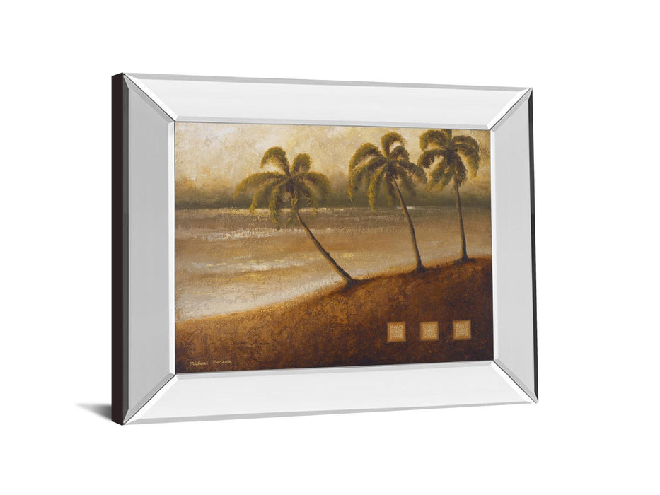 Tropical Escape Il By Michael Marcon - Mirror Framed Print Wall Art - Green