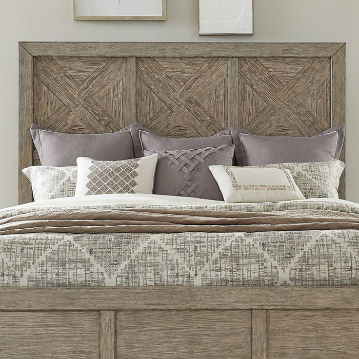 Skyview Lodge - King Panel Headboard - Cobblestone