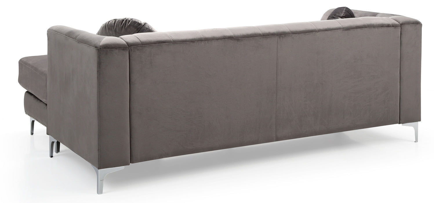 Pompano - G782B-SC Sofa Chaise (3 Boxes) - Dark Gray