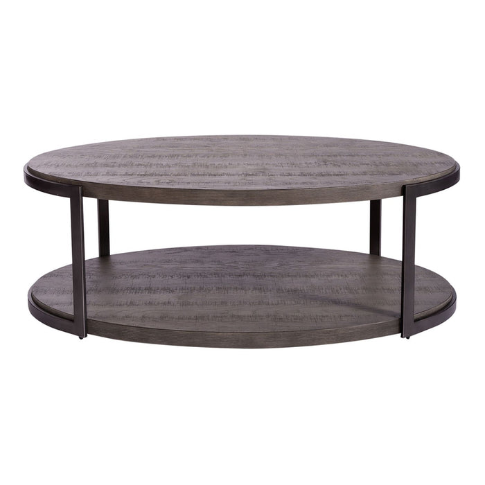 Modern View - Oval Cocktail Table Base - Gauntlet Gray