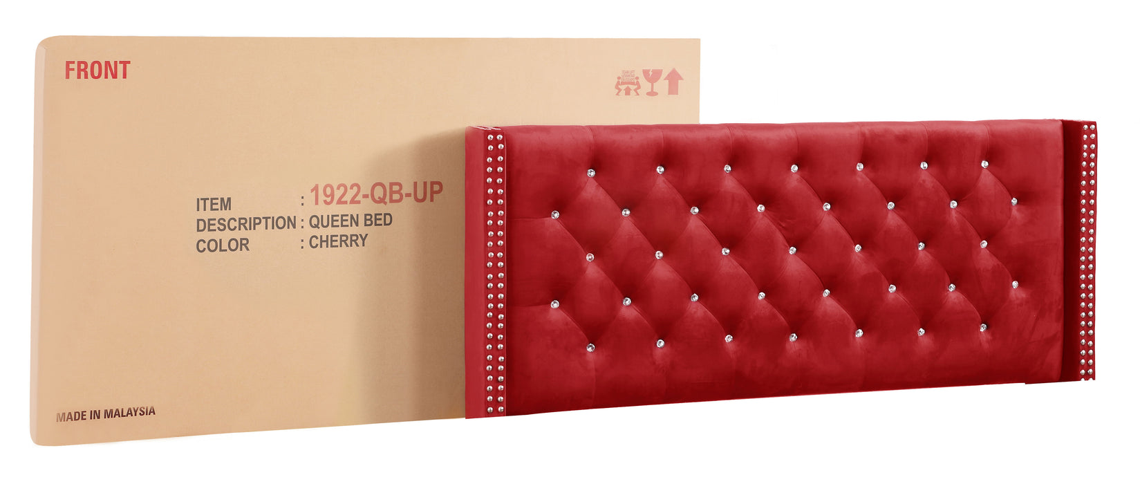 Julie - G1922-FB-UP Full Upholstered Bed - Cherry