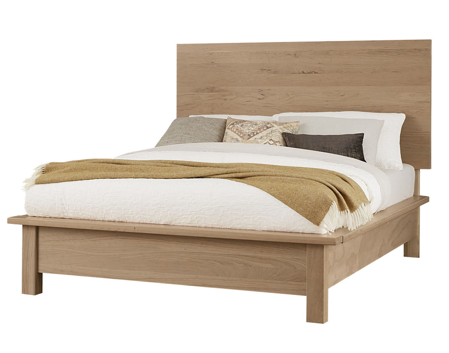 Crafted Cherry - Ben's Plank Bed With Terrace Footboard
