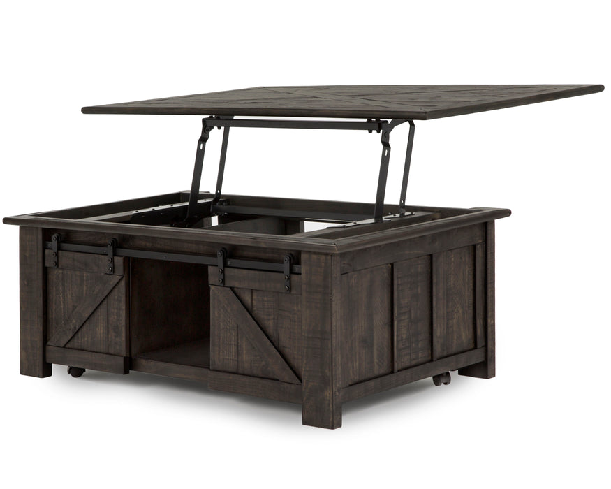 Garrett - Rectangular Lift-top Cocktail Table With Casters - Weathered Charcoal