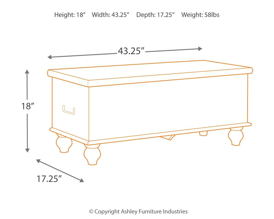Fossil Ridge - Storage Bench - Beige