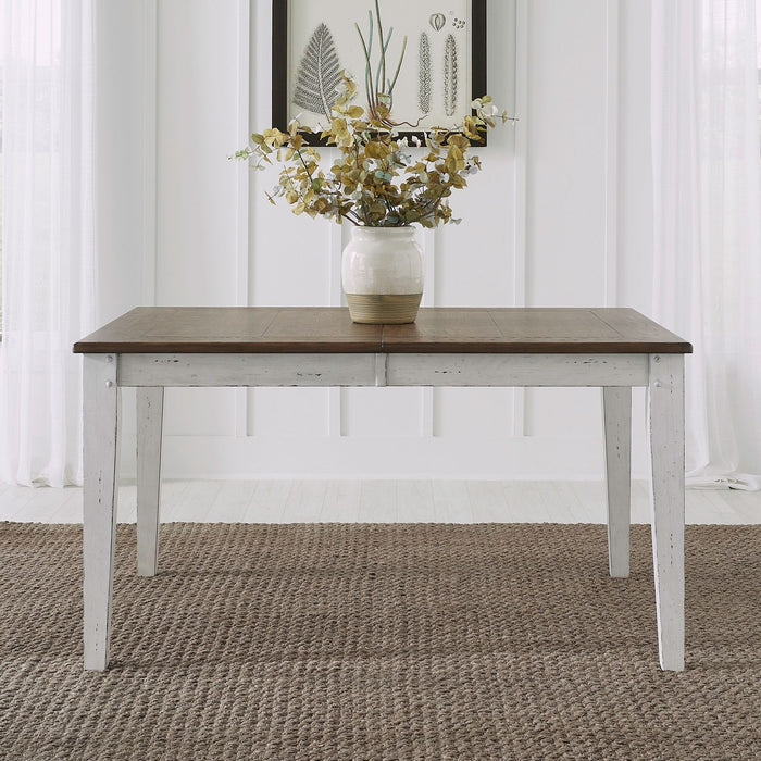 Al Fresco - Rectangular Leg Table - Graphite / Whitestone