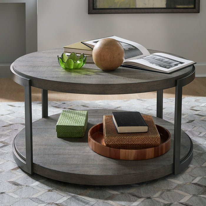 Modern View - Round Cocktail Table Top - Gauntlet Gray