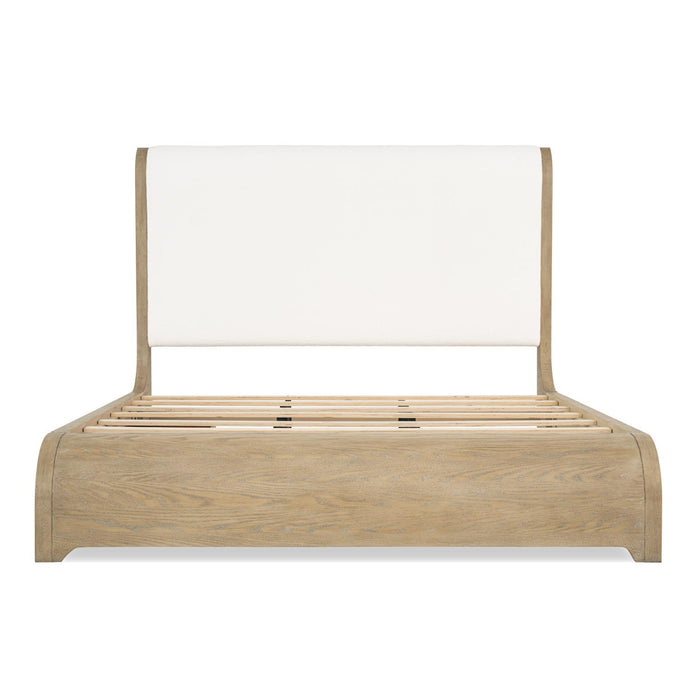 Flow - Complete Upholstered Sleigh Bed With Two Side Storage Rail