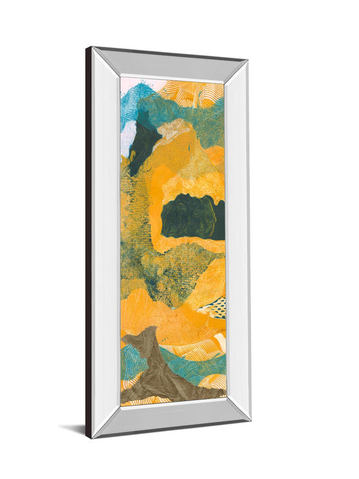 Mountain Shapes I By Carolyn Roth - Mirror Framed Print Wall Art - Orange