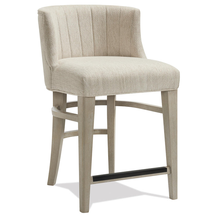 Cascade - Upholstered Curve-Back Counter Stool (Set of 2) - Dovetail