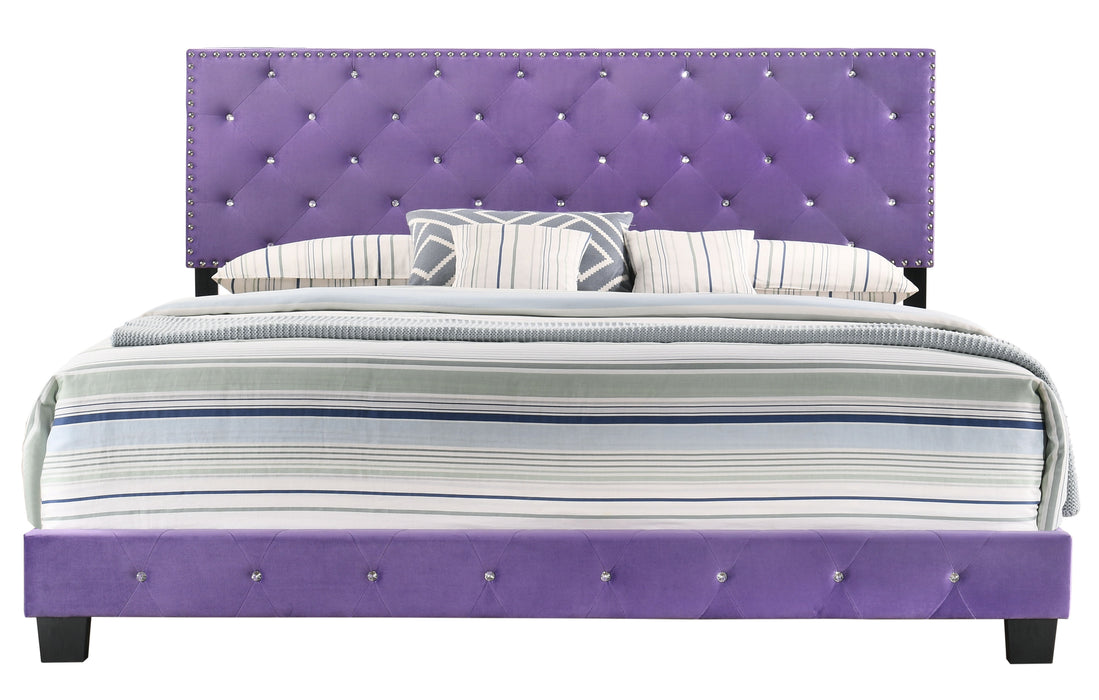 Suffolk - G1402-KB-UP King Bed - Purple