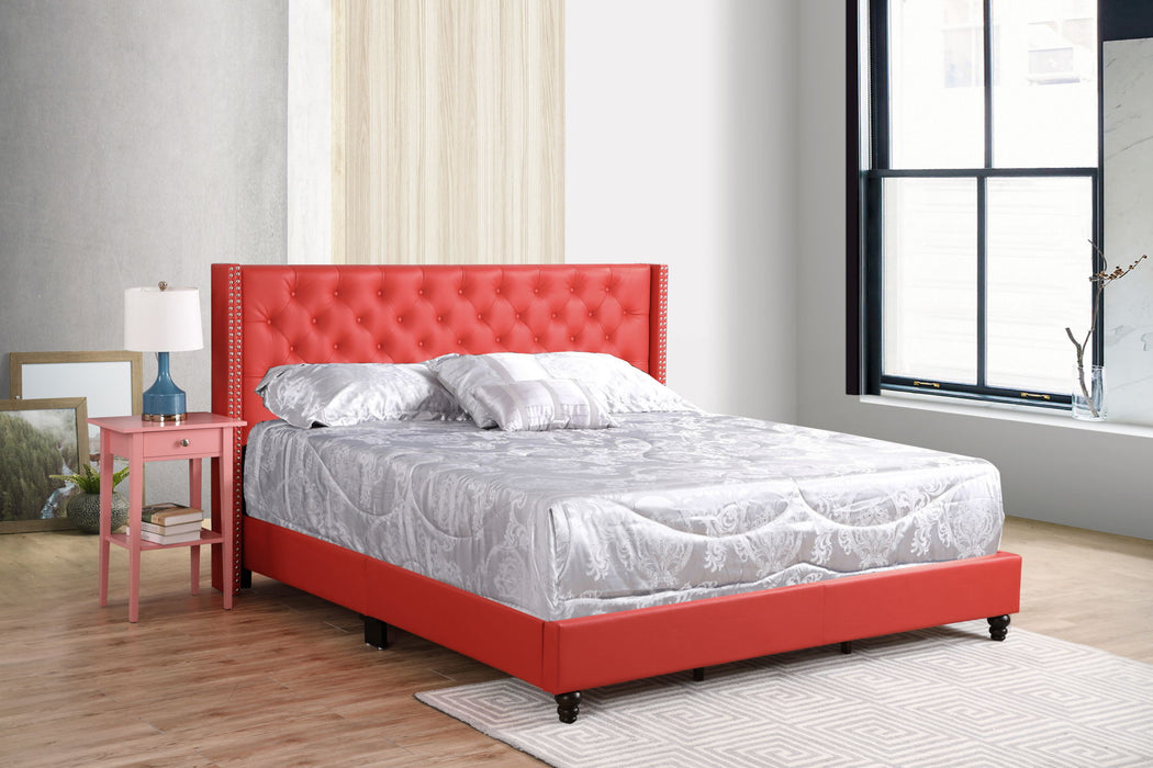 Julie - G1917-KB-UP King Upholstered Bed - Red