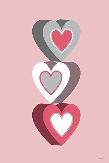 Heart Stack By Martina Pavlova (Framed) - Pink
