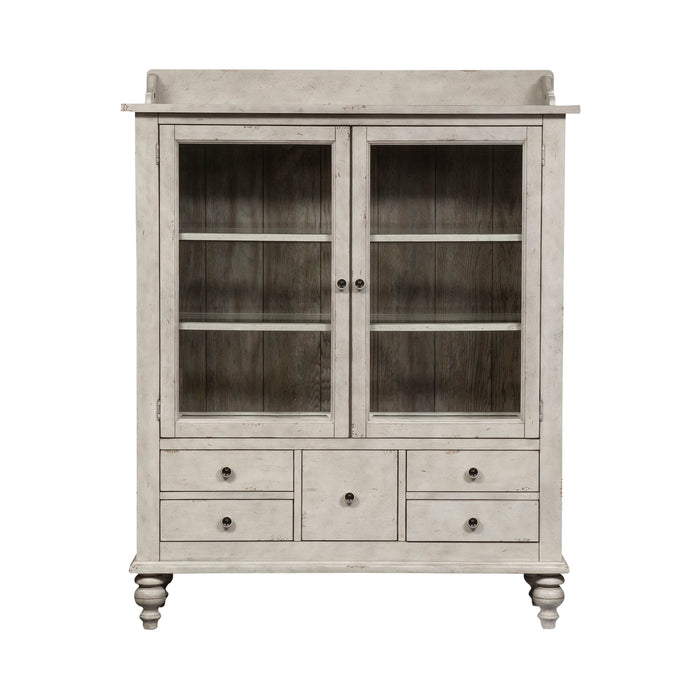 Whitney - Display Cabinet - Antique Linen / Weathered Gray