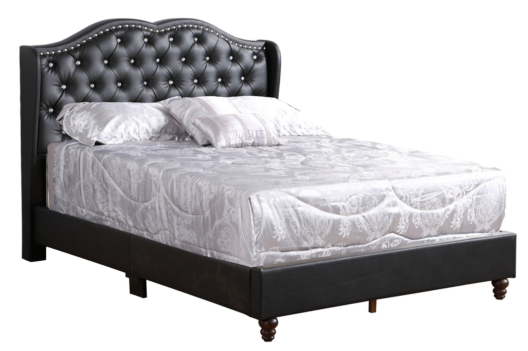 Joy - G1927-QB-UP Queen Upholstered Bed - Black