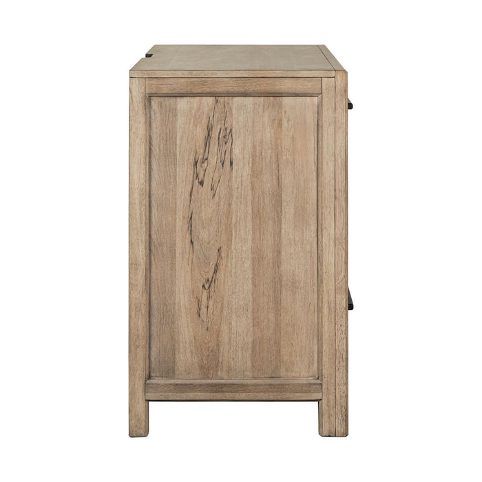 Proximity Place - Bedside Chest With Charging Station - Barley Buff