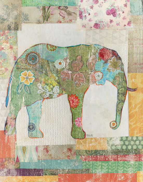 Elephant Montage By Tava Studios - Green