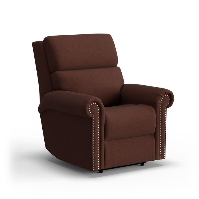 Bernard - Power Recliner With Power Headrest & Lumbar With Nailhed Trim
