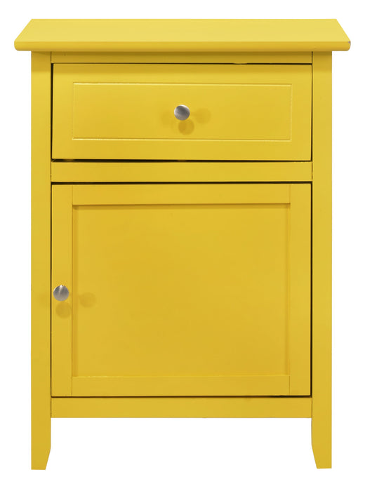Izzy - G1402-N 1 Drawer /1 Door Nightstand - Yellow