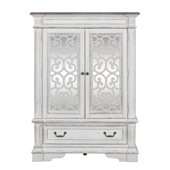 Abbey Park - Mirrored Door Chest - Antique White