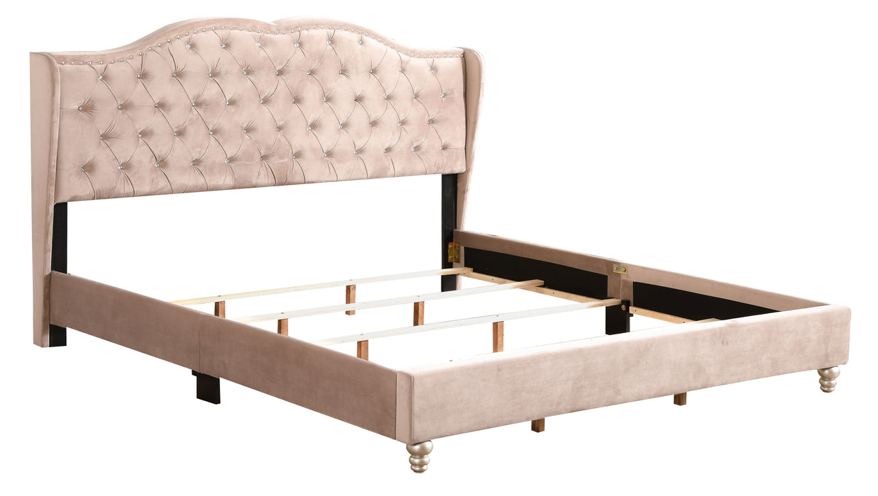 Joy - G1935-KB-UP King Upholstered Bed - Beige