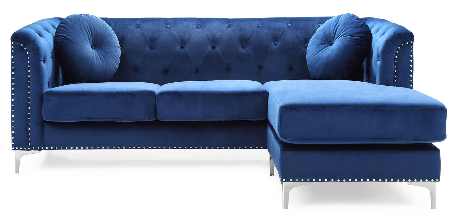 Pompano - G781B-SC Sofa Chaise (3 Boxes) - Navy Blue