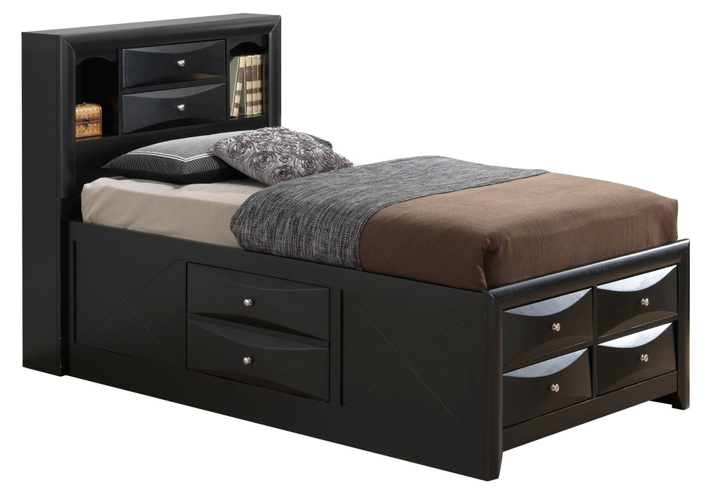 Marilla - G1500G-KSB3 King Storage Bed - Black