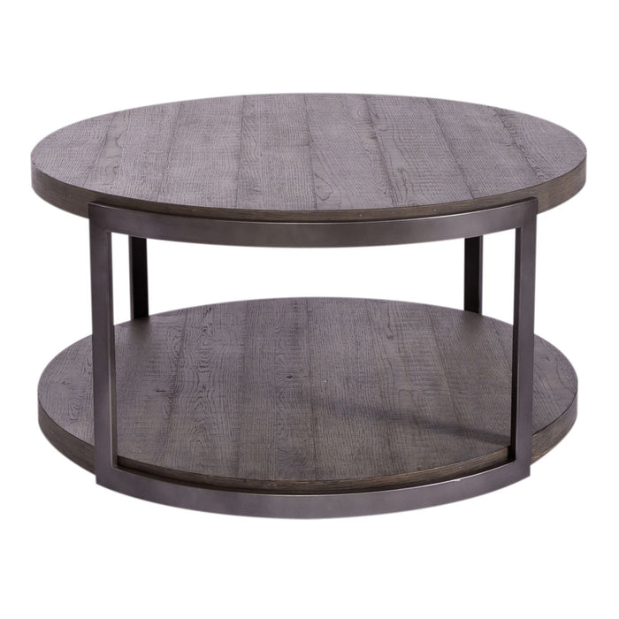 Modern View - Round Cocktail Table Base - Gauntlet Gray