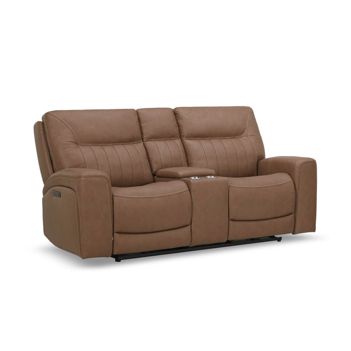 Bennett - Loveseat With Console P2 & ZG - Butternut