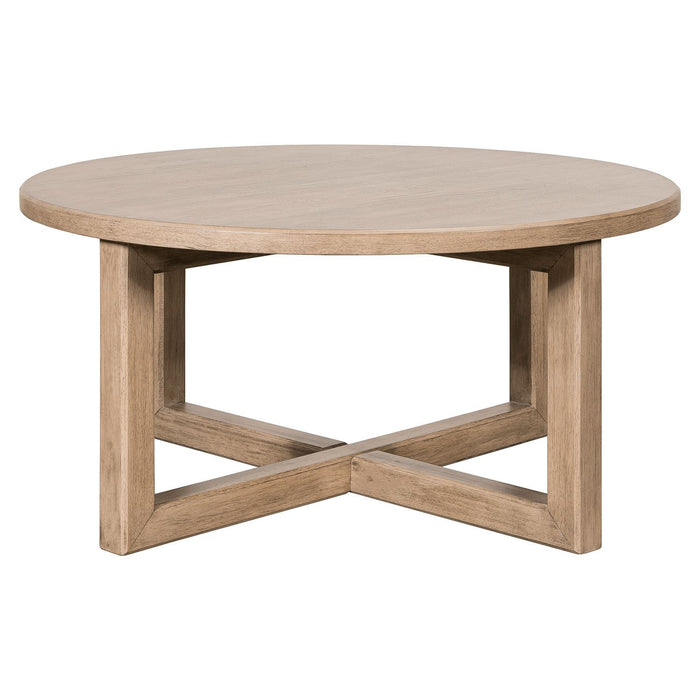 Proximity Place - Round Cocktail Table - Barley Buff