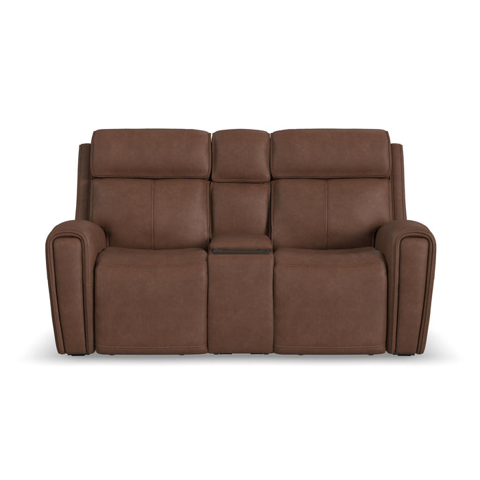 Warren - Power Reclining Loveseat With Console, Power Headrest & Lumbar
