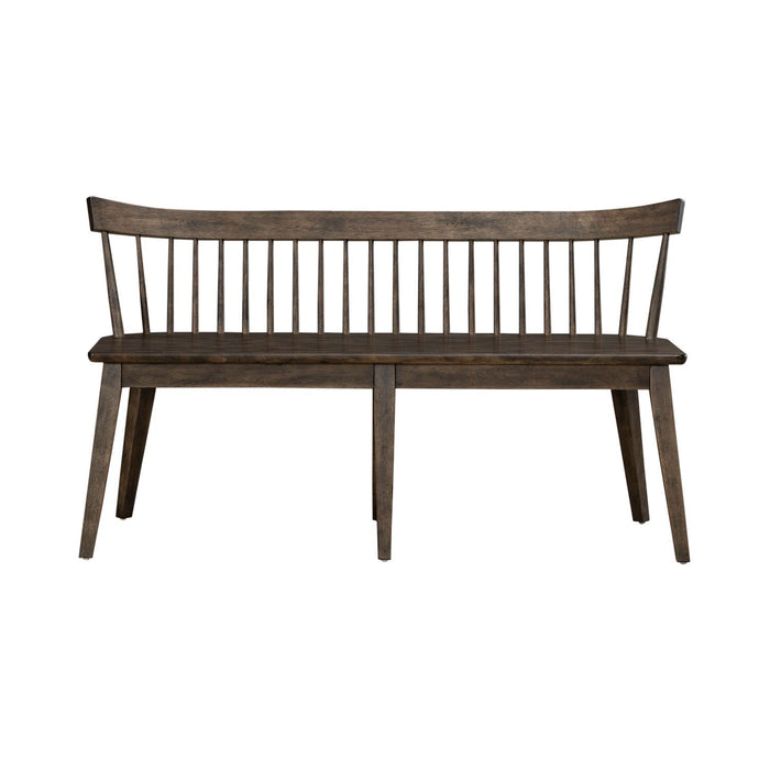 Midland Falls - Spindle Back Bench - Rustic Brown