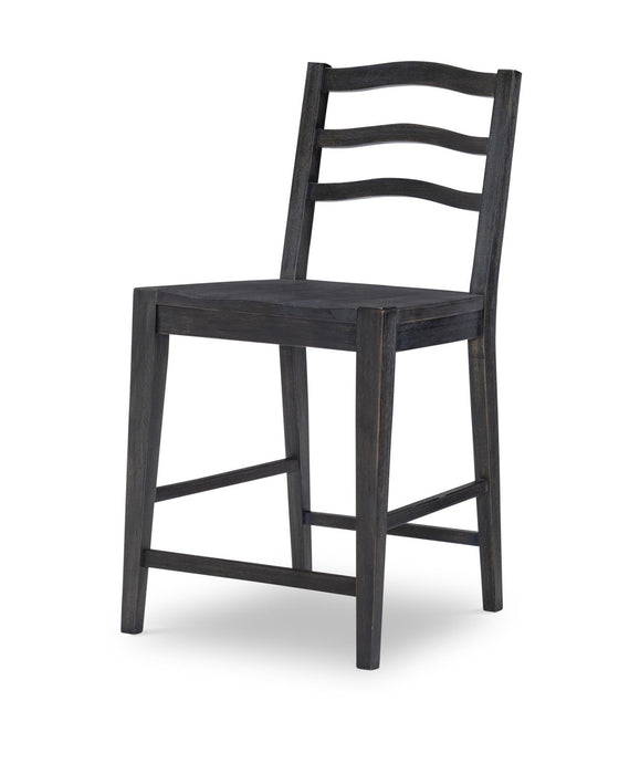 Halifax - Counter Height Ladder Back Chair (Set of 2) - Flax And Java