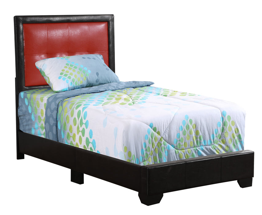 Panello - G2589-TB-UP Twin Bed - Black And Red