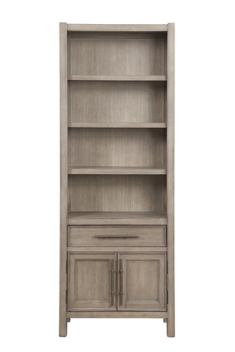 Bridgevine Home - Cypress Lane Bookcase Pier Cabinet - White Oak Finish