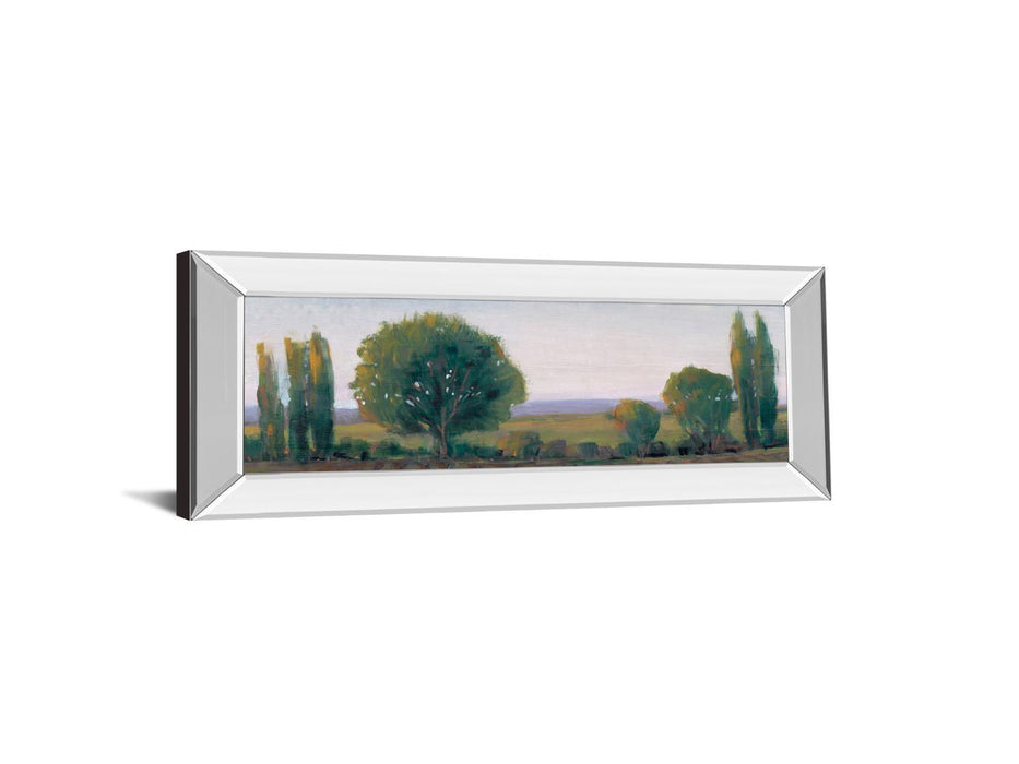 Panoramic Treeline I By Tim Otoole - Mirror Framed Print Wall Art - Green