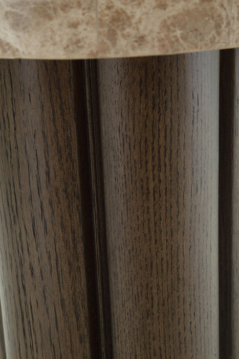 Darimore - Chair Side End Table - Burnished Brown