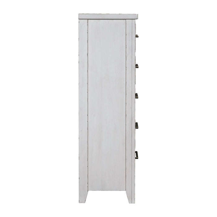 Backroads - 5 Drawer Chest - Weathered White